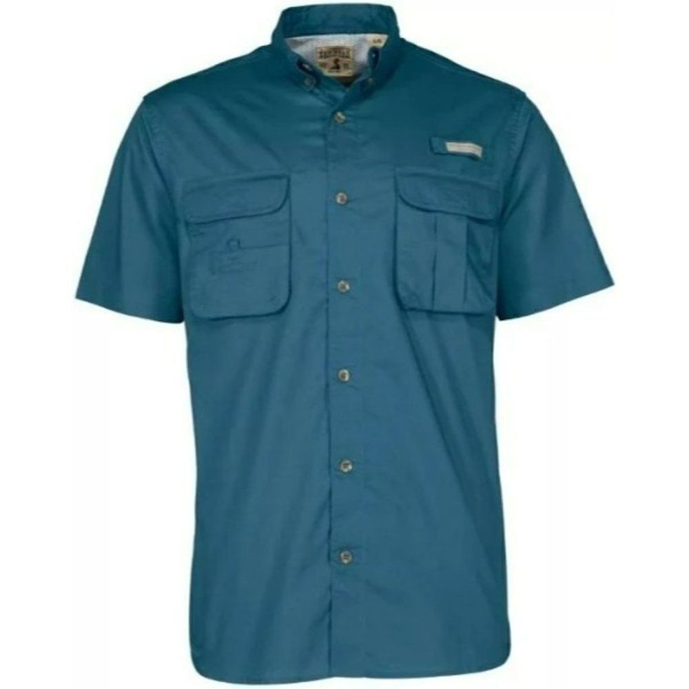 Men's Redhead Button Down Blue Shirt (L)